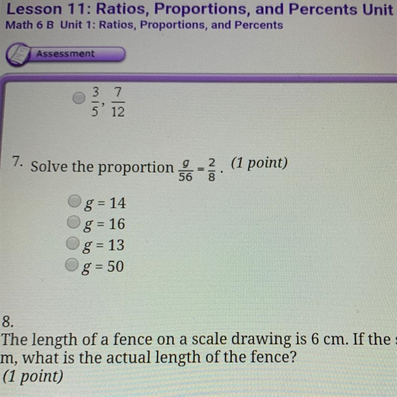 7. Solve the proportion-example-1