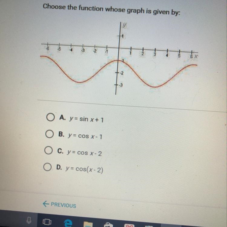 Choose the function whose graph is given by-example-1