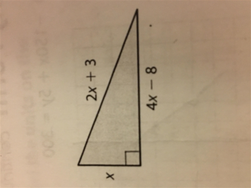 The perimeter of the triangle shown is 30 inches. What is the length of the longest-example-1