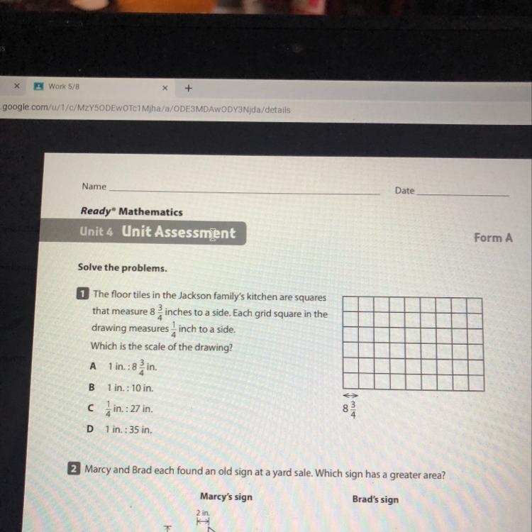 What is the scale of the drawing?-example-1