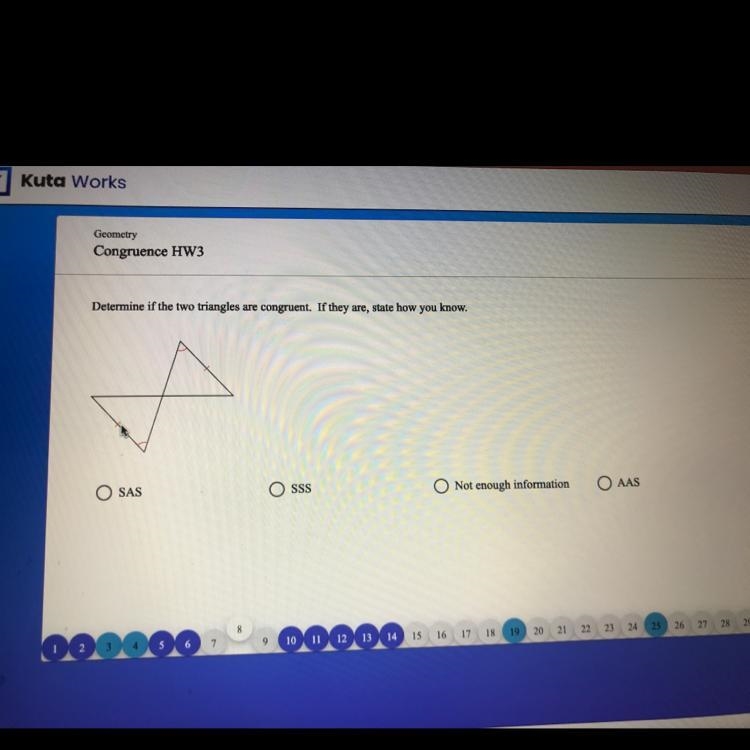 Determine if the two triangles are congruent.-example-1