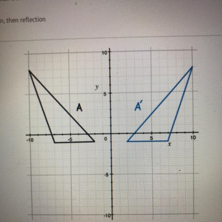 Describe the transformation that maps the pre-image (AA) to the image (AA).-example-1