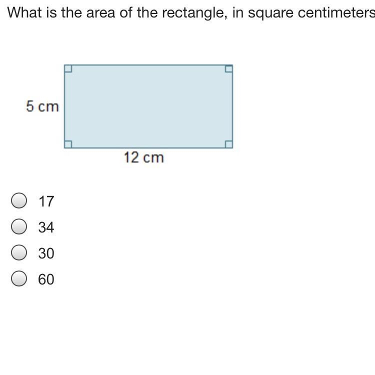 What is the area of the rectangle, in square centimeters? A rectangle with length-example-1