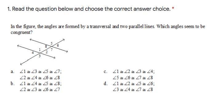 1. Read the question below and choose the correct answer choice.-example-1