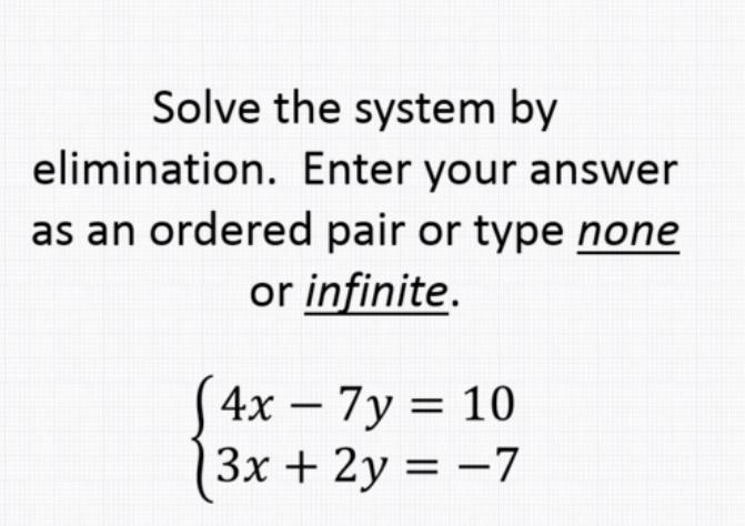 Could someone explain to me how to solve this ? I got (-1,2) and it said I was wrong-example-1