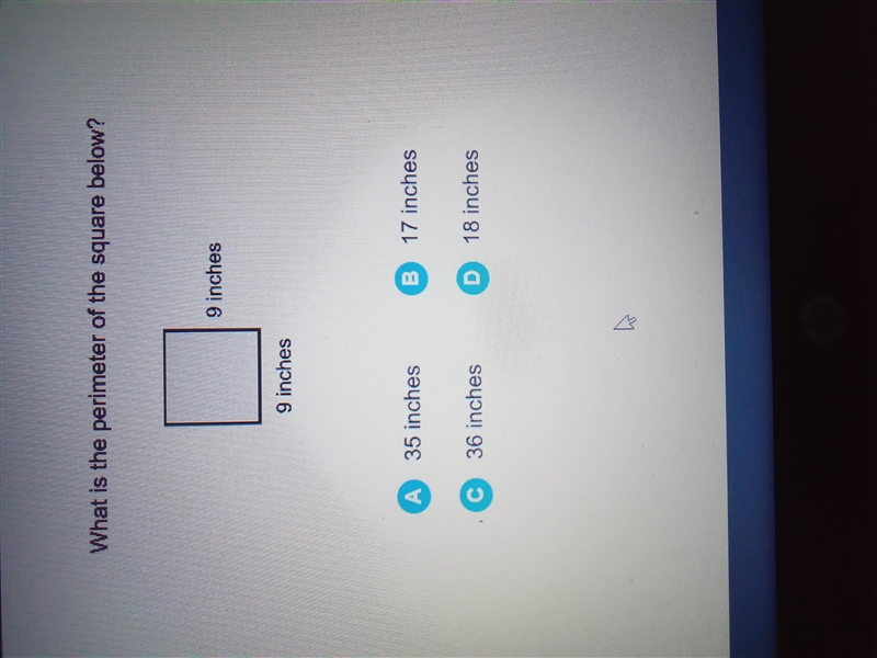 What is the perimeter of the square below?-example-1