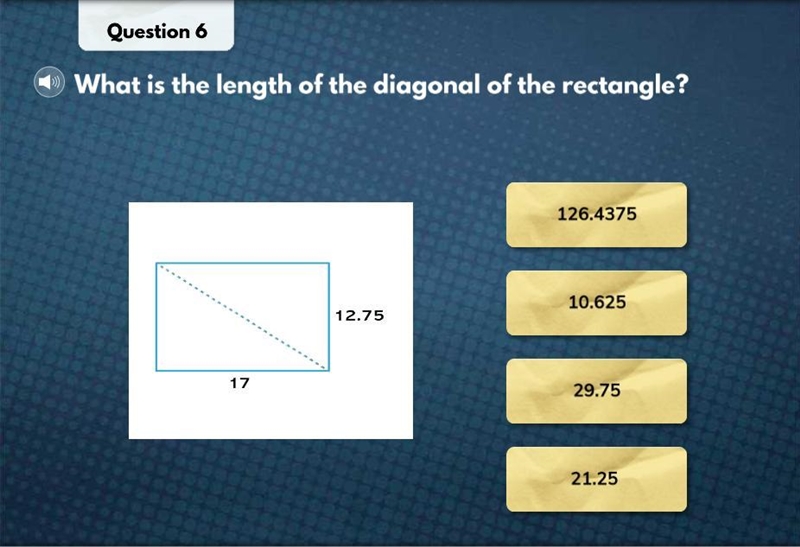 What is the length of the diagonal of the rectangle?-example-1