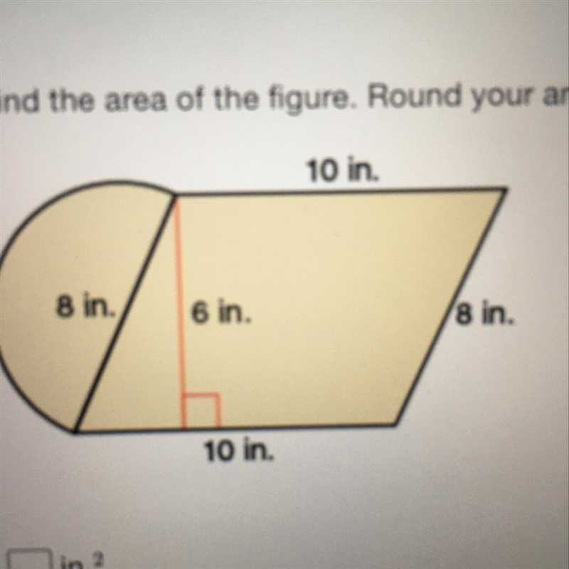 Find the area of the figure. Round your answer to the nearest hundredth-example-1