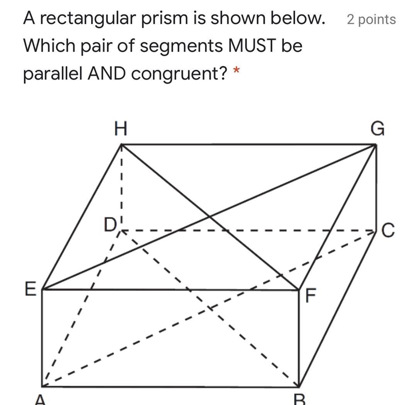 Please look at picture and help me. (A) FB and DB (B) HF and AC (C) AC and FB (D) DB-example-1