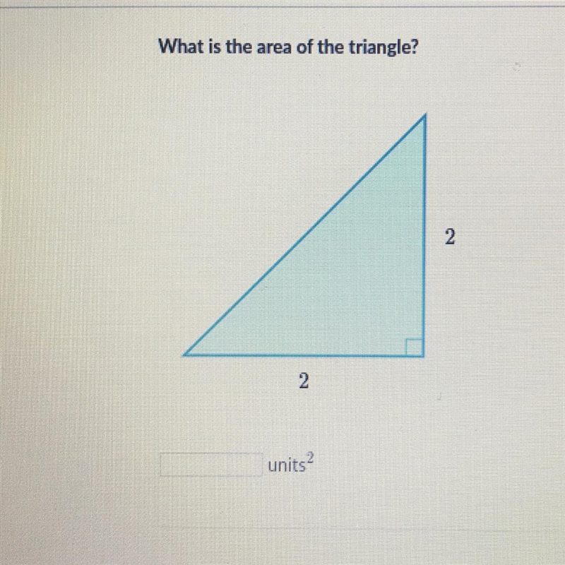 What is the area of the triangle? 2 2-example-1