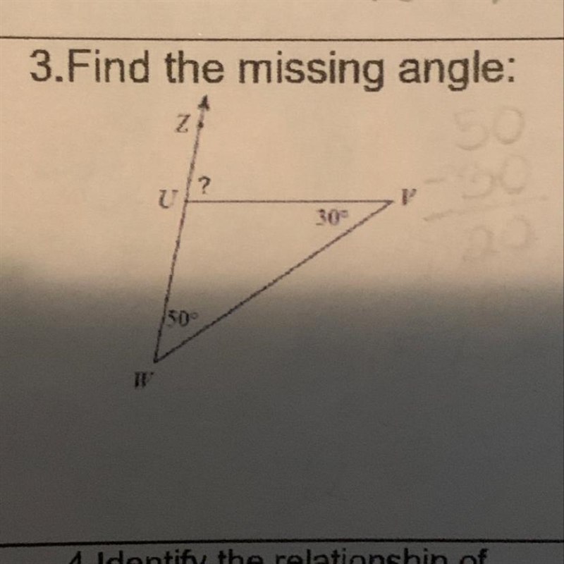 Find the missing angle.-example-1