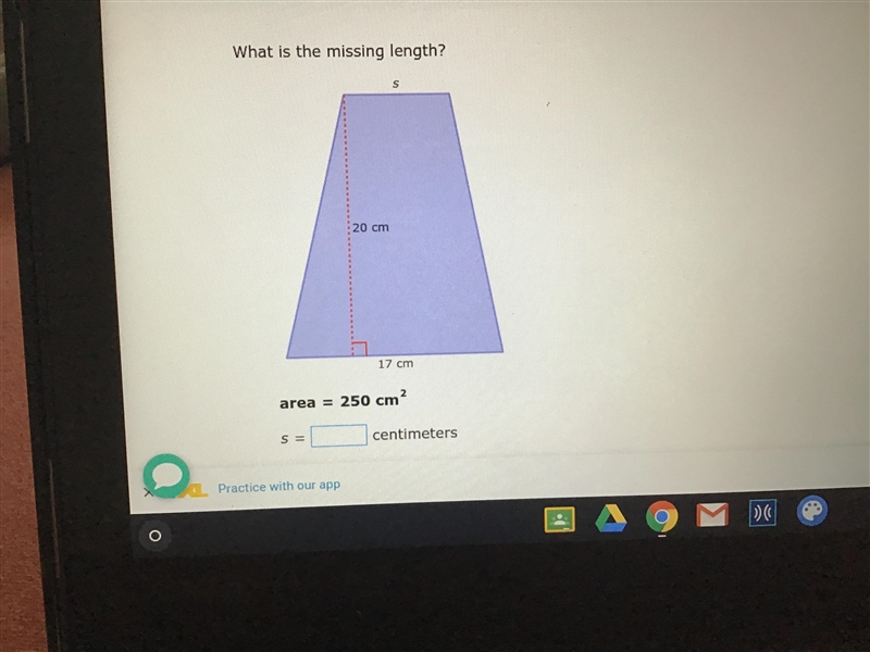 What is the missing length?-example-1