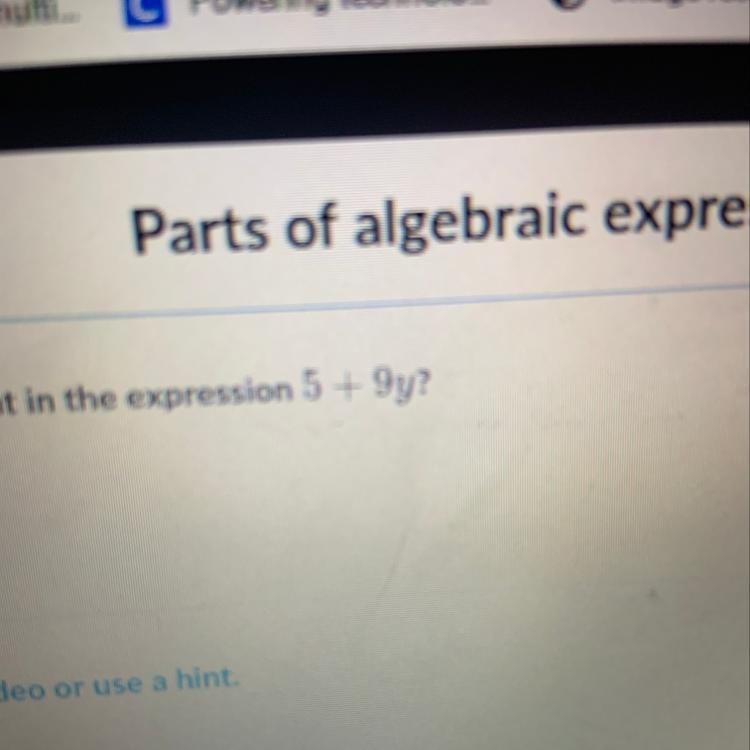 The expression 5 +9y?-example-1