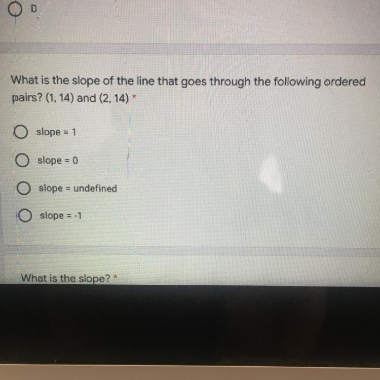 What is the slope of the line that goes through the following ordered pairs? (1,14) and-example-1