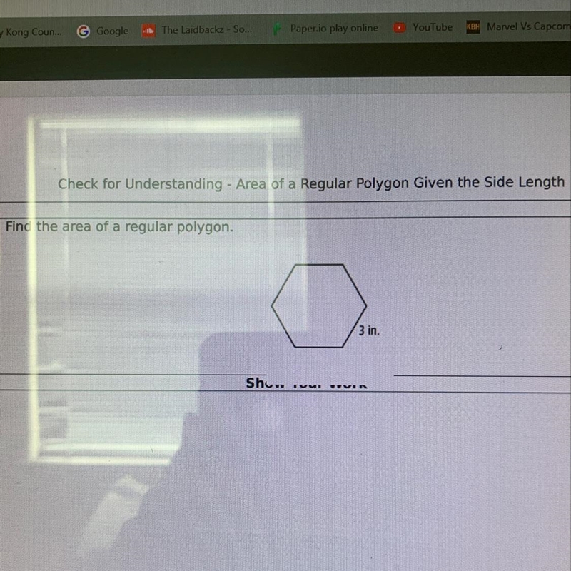 Find the area of a regular polygon.-example-1