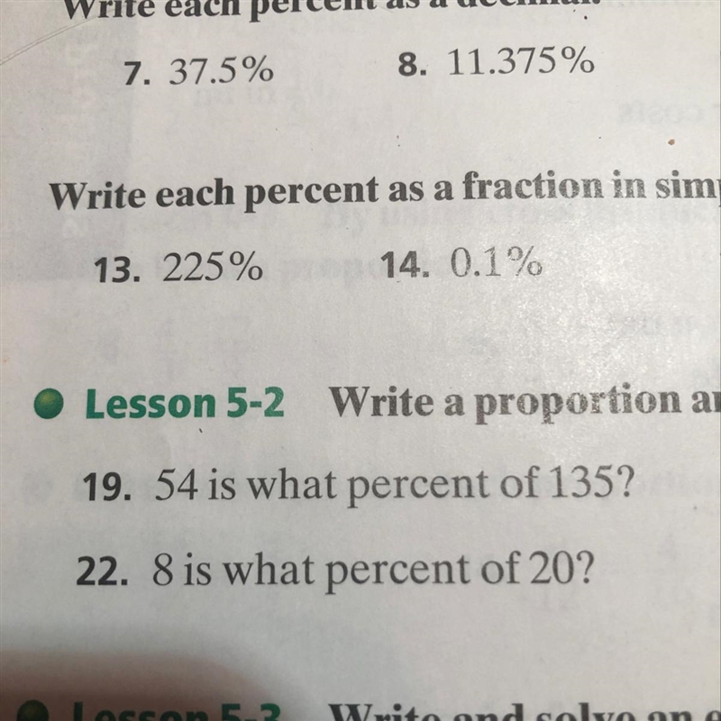 19. 54 is what percent of 135-example-1