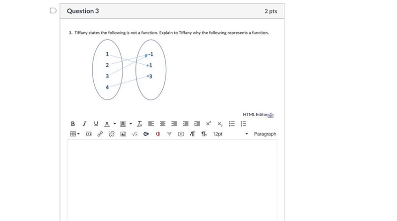 tiffany states the following is not a function. explain to tiffany why the following-example-1