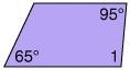 In the trapezoid, what is the measure of 1? 85° 115° 90°-example-1