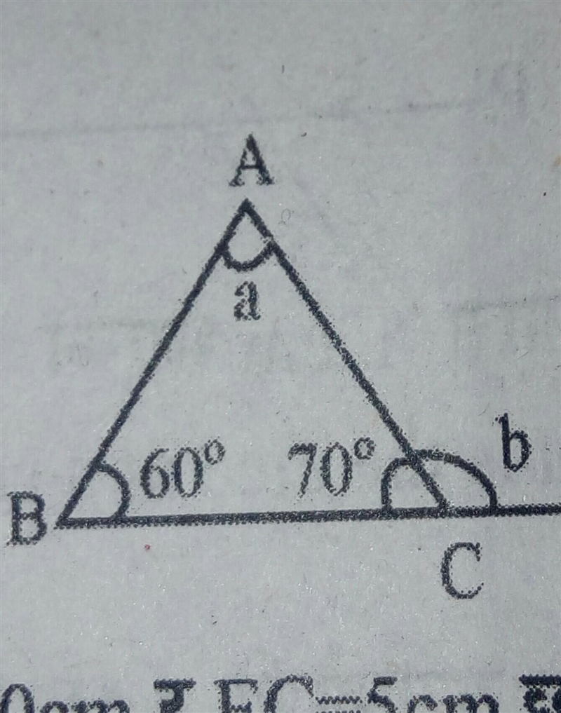 In the given figure, find the value of a and b.​-example-1