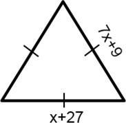 Determine the value of x in the figure. answers: A) x = 9 B) x = 6 C) x = 4.5 D) x-example-1