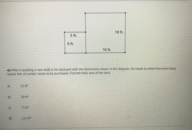 Mike is building a new deck in his backyard with the dimensions shown in the diagram-example-1