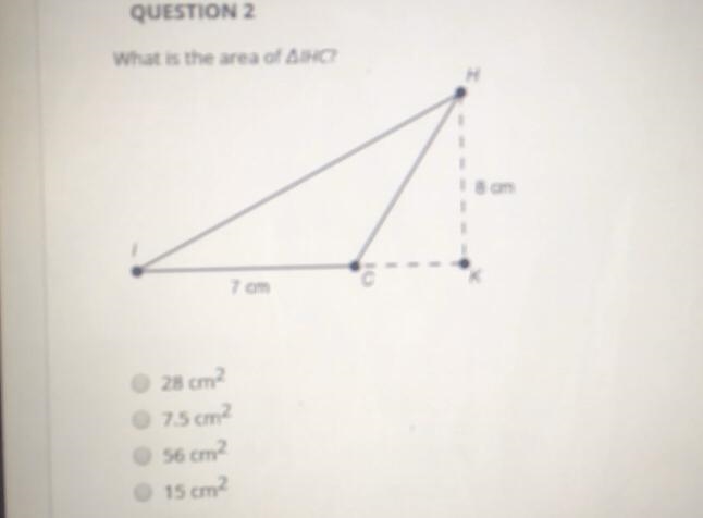 What is the area of triangle IHC?-example-1