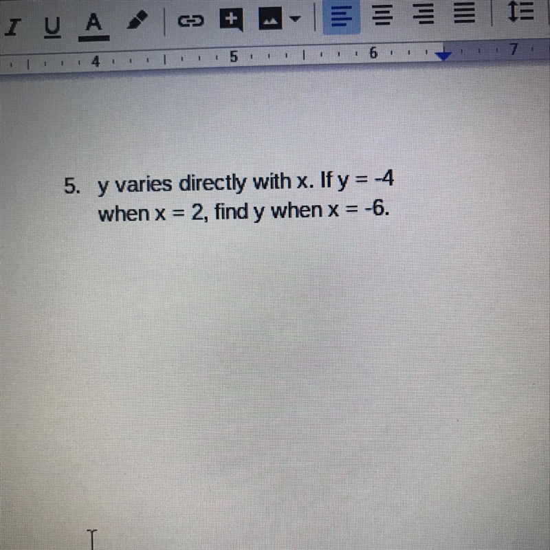 “Find the missing variable for this proportion.”-example-1