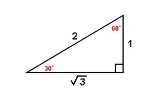 Based on the given triangle, the cosine of the 30 degree angle is: P.S. It is not-example-1