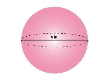 Use the diagram shown to find the volume of the sphere. Use 3.14 for pi. Round your-example-1