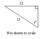 Find the value of x. Round to the nearest degree. Select one: a. 53 b. 37 c. 49 d-example-1