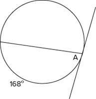 Determine the measure of ∠A. ANSWWER: 1) 192° 2) 88° 3) 84° 4) 168°-example-1