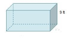 A pedestal for a statue is made with 405 cubic feet of concrete. A rectangular prism-example-1