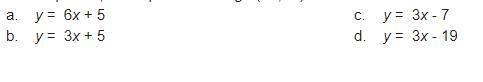 Find the equation of the line specified. The slope is 3, and it passes through ( -4, -7).-example-1