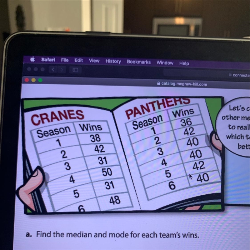 36,42,40,40,42,40 find the median and mode-example-1