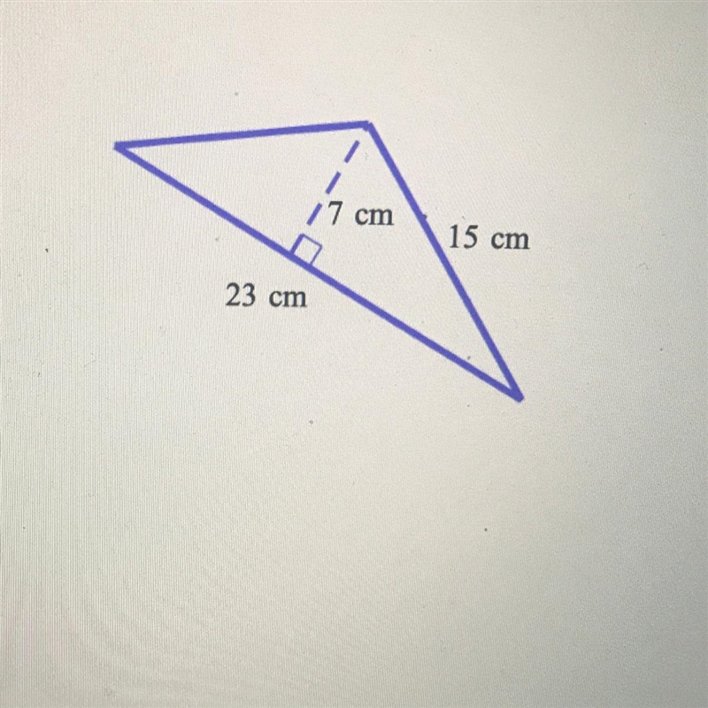 Find the area of the triangle below. Be sure to include the correct unit in your answer-example-1