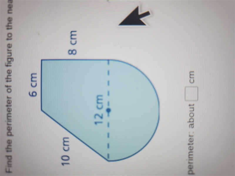 Answer quickly please! Find the perimeter of the figure to the nearest hundredth.-example-1