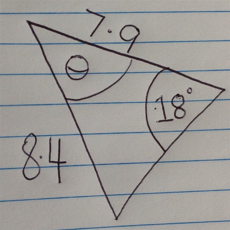 If you're good at trig pleaseeee help meee Find the value of theta to the nearest-example-1