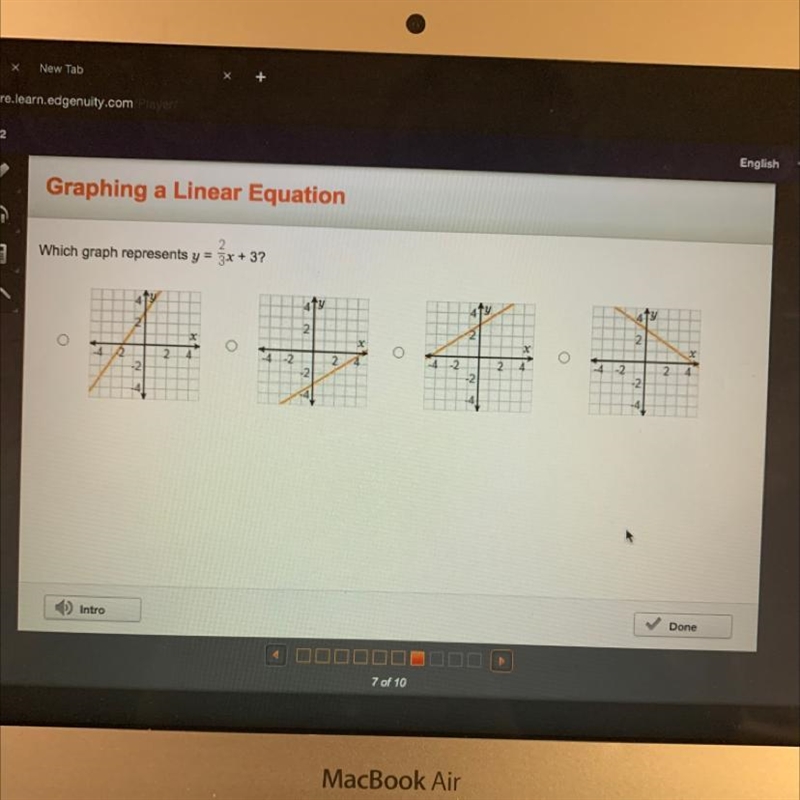 2 Which graph represents y = 3x + 3?-example-1