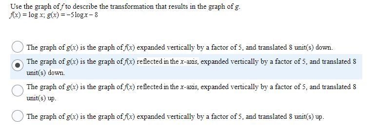 Use the graph of f to describe the transformation that results in the graph of g. f-example-1