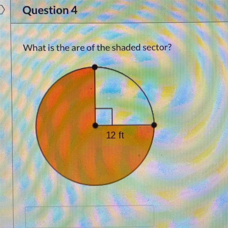 What is the are of the shaded sector? Please help-example-1