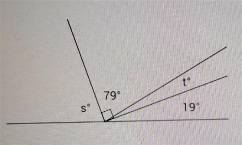 Find the measure of angle t. Your answer​-example-1