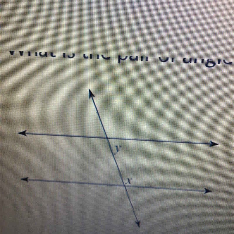 What is the pair of angles called. A.Alternate Interior B.Alternate Exterior C.Corresponding-example-1