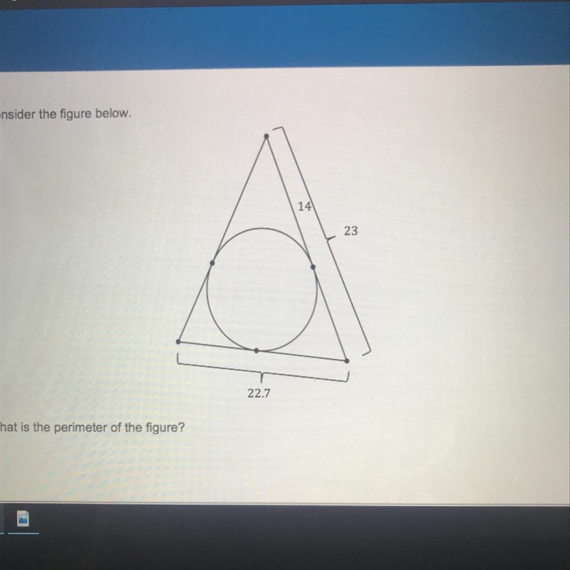 Consider the figure below. What is the perimeter of the figure? A. 73.4 units B. 71.6 units-example-1