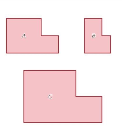 Here are three figures. Two are similar and one is not. Explain which figures you-example-1