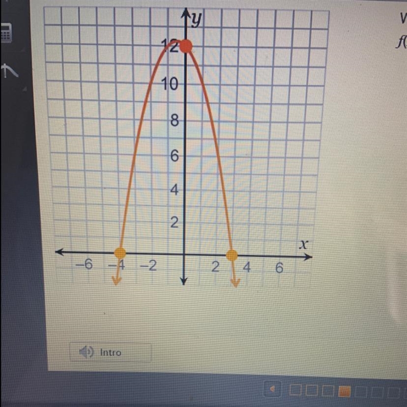 Which values complete the function? f(x) = (x-__ )(x+___)-example-1