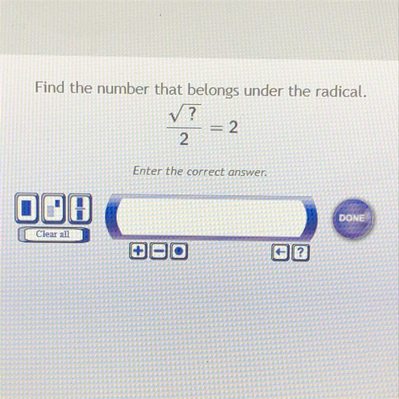 Help please! find the number that belongs under the radical.-example-1