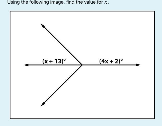 Using the attached image, find the value for x.-example-1