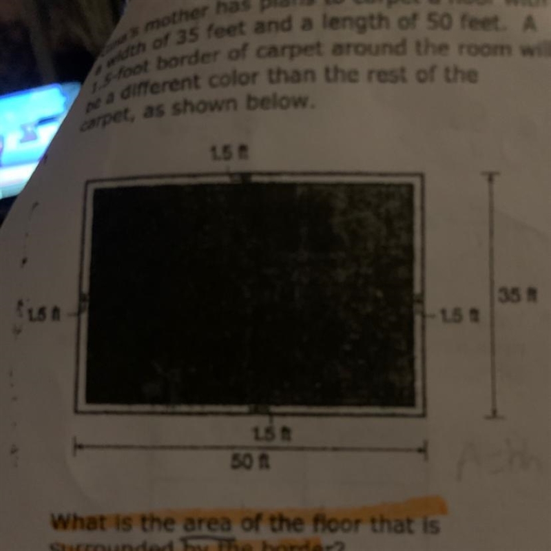 Gina's mother has plans to carpet a floor with a width of 35 feet and a length of-example-1