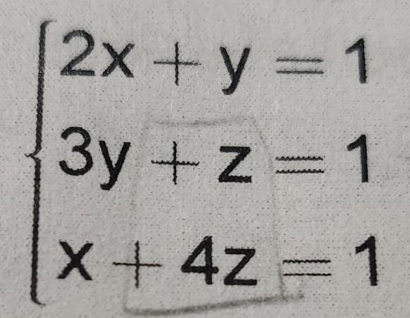 Solve the following systems of 3-variable linear equations.​ 50 points-example-1