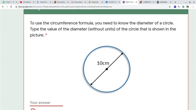 The radius of a circle is 12.1 in. Find the circumference \textit{to the nearest tenth-example-1